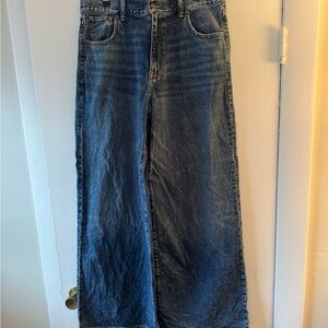 Madewell Blue Denim Wide-Leg Jeans